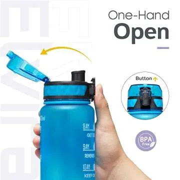 Elvira Motivational Fitness Sports Water Bottle 32oz Leakproof