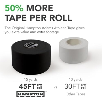 Hampton Adams Athletic Tape - Strong, Easy Tear & No Residue