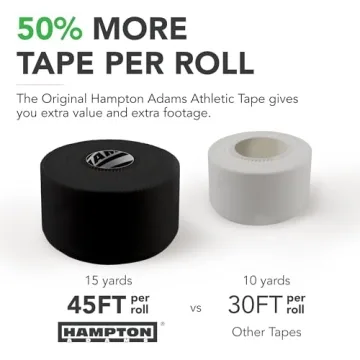 Hampton Adams Athletic Tape - Strong, Easy Tear & No Residue
