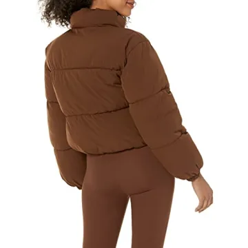 Stylish Amazon Essentials Women's Cropped Puffer Jacket