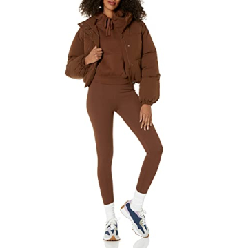 Stylish Amazon Essentials Women's Cropped Puffer Jacket