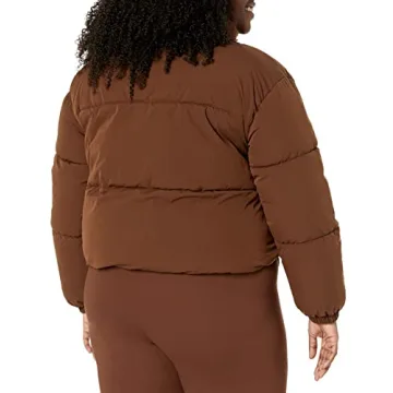 Stylish Amazon Essentials Women's Cropped Puffer Jacket