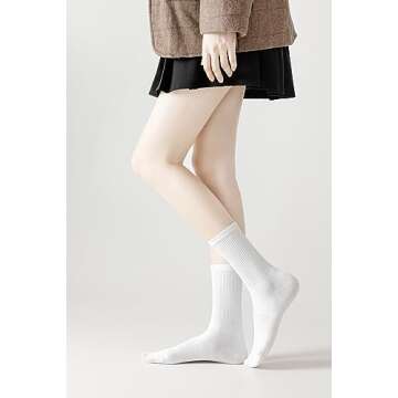 ACCFOD Women's Crew Socks - Stylish & Comfortable Socks