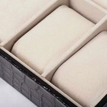 FANCUF Black Watch Case Display Storage Box 1
