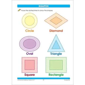 School Zone - Tracing Trails Workbook - 32 Pages, Ages 3 to 5, Preschool, Pre-Writing, Intro to Shapes, Alphabet, Numbers, and More (School Zone Little Hand Helper™ Book Series)