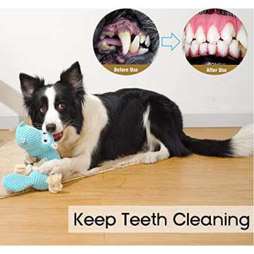 Dog Toys for Aggressive Chewers, Tough and Durable Squeaky Toys Pet Pupp Animals Toy with Cotton Material and Crinkle Paper,Chewing Teeth Health Puppy Toys for Small and Medium Breed