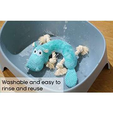 Dog Toys for Aggressive Chewers, Tough and Durable Squeaky Toys Pet Pupp Animals Toy with Cotton Material and Crinkle Paper,Chewing Teeth Health Puppy Toys for Small and Medium Breed