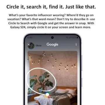 SAMSUNG Galaxy S24 5G, US Version, 128GB, Cobalt Violet - AT&T (Renewed)