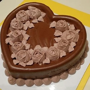 Kefyixc Set of 3 Heart-Shaped Cake Pans - 6 Inch Aluminum Mold