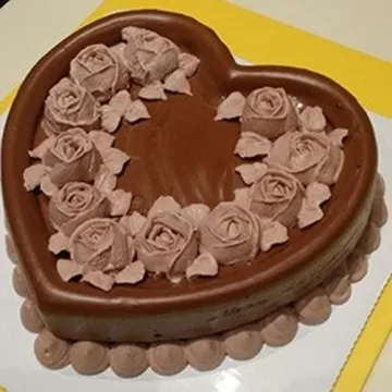 Kefyixc Set of 3 Heart-Shaped Cake Pans - 6 Inch Aluminum Mold