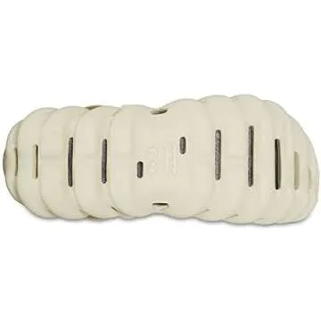 Crocs Unisex-Adult Echo Clog, Bone/Black, 7 Women/5 Men