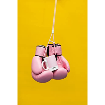 Pantone Large Ceramic Coffee Mug - Colorful Porcelain Design - 12 oz Light Pink 182