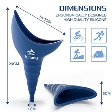 Sunany Female Urinal Portable Silicone Funnel for Women