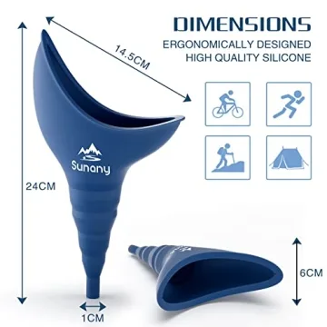 Sunany Female Urinal Portable Silicone Funnel for Women