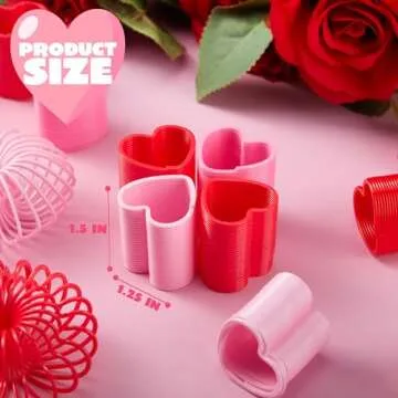 JOYIN 30 Packs Valentine’s Day Party Favors with Mini Springs Toys, Multi-Color Heart Coil Springs Toys, Stress Relief Fidget Toys for Kids Classroom Exchange, School Prize and Goodie Bag Stuffers
