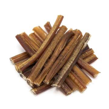 Best Bully Sticks 6 Inch All-Natural Bully Sticks for Dogs - 6” Easily Digestible, 100% Grass-Fed Beef, Grain and Rawhide Free | 50 Pack