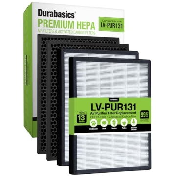 Durabasics Air Purifier Replacement Filter for Levoit Filter Replacement LV-PUR131, LV-PUR131S and L...