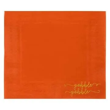 50 Pack Thanksgiving Cocktail Napkins with Elegant Design