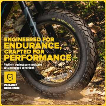ULTRAVERSE 26x4 E-Bike Fat Tire - Robust, High-Performance 26inch Fat Tyre for MTB and Ebikes, Durable All-Terrain Directional Tread, Superior Density for Street & Trail Adventures-2 Unit