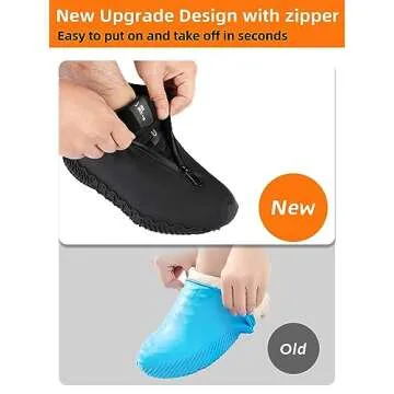 HTHOY&GOWY Shoe Covers Waterproof Silicone Rain Overshoes for Kids Men and Women