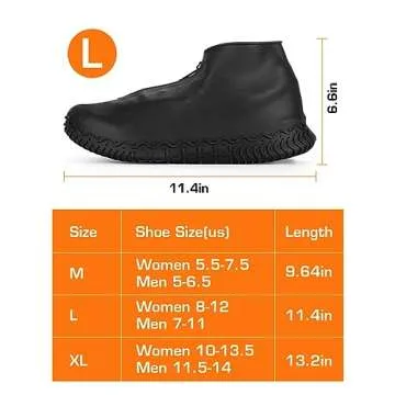 HTHOY&GOWY Shoe Covers Waterproof Silicone Rain Overshoes for Kids Men and Women