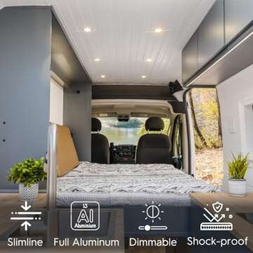 acegoo RV Recessed Ceiling Light 2-3/4” Full Aluminum 12V Dimmable LED Puck Light for Campervan Truck Caravan Boat Roof Under Cabinet Lighting, Flush Mount Cutout 2-1/4" (Sliver,Warm White) 4 Pack