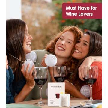 Yarkor Wine Filter 12 Packs for Headache-Free Drinking
