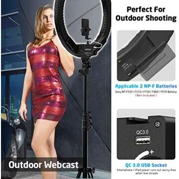 IVISII 19 inch Ring Light for Professional Photography and Makeup