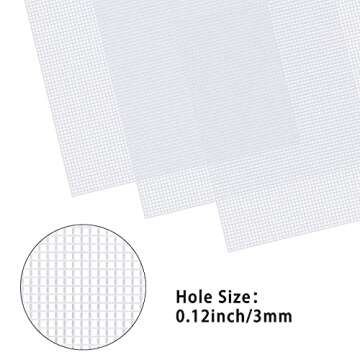jiebor 5Pcs Plastic Canvas mesh Sheets for Embroidery Knit Making Bookmarks Cup Mat Tissue Boxes(11.81 x 11.81”)