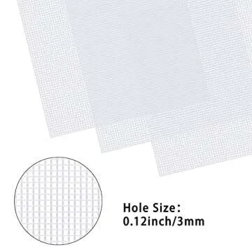 jiebor 5Pcs Plastic Canvas mesh Sheets for Embroidery Knit Making Bookmarks Cup Mat Tissue Boxes(11.81 x 11.81”)