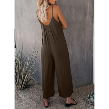 Happy Sailed Womens Casual Sleeveless Jumpsuit for Summer
