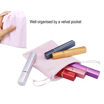 Fashionclubs 12ML Refillable Perfume Atomizer Bottle for Travel Spray Scent Pump Case Pack of 6