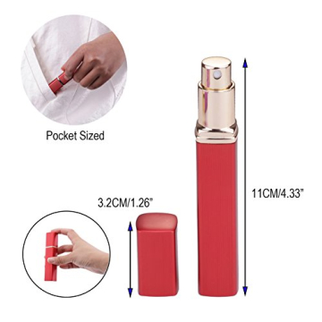 Fashionclubs 12ML Refillable Perfume Atomizer Bottle for Travel Spray Scent Pump Case Pack of 6