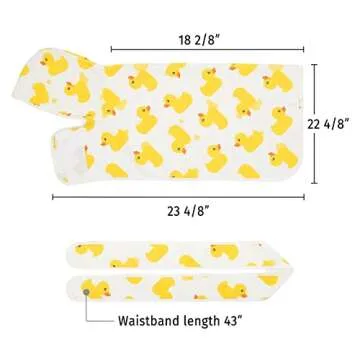HDE Dog Bathrobe Super Absorbent Quick Drying Towel with Hood for All Dog Breeds Sizes S-XXL - White Rubber Ducks - S