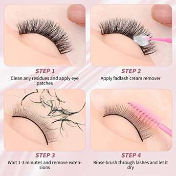 Eyelash Extension Remover 10g Lash Extension Remover Dissolves Powerful for Lash Extensions Lash Glue Remover Low Irritation for Sensitive Skin(Rose)