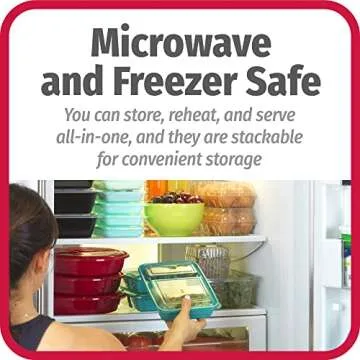 GoodCook BPA-Free Plastic Reusable Meal and Snack Prep Containers, Multiple Sizes (30 Sets), Assorted