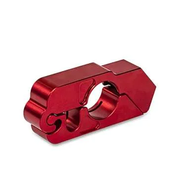 bravedog Motorcycle Lock Universal Motorcycle Handle Throttle Grip Security Lock (Red)