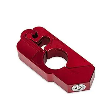 bravedog Motorcycle Lock Universal Motorcycle Handle Throttle Grip Security Lock (Red)