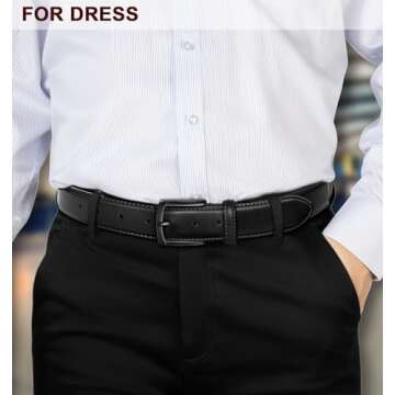 KEMISANT Men's Leather Golf Belt - Stylish & Durable 2Pack