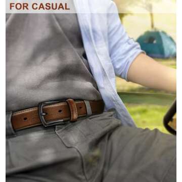 KEMISANT Men's Leather Golf Belt - Stylish & Durable 2Pack