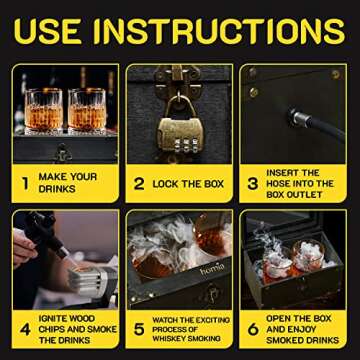 Smoking Gun Wood Smoke Infuser Birner PRO - 12 PCS Smoking Box Kit for Food & Drinks