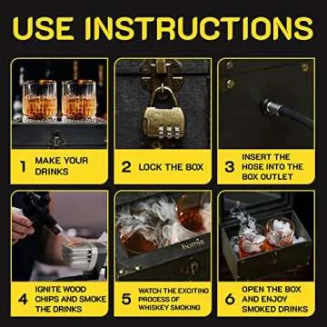 Smoking Gun Wood Smoke Infuser Birner PRO - 12 PCS Smoking Box Kit for Food & Drinks