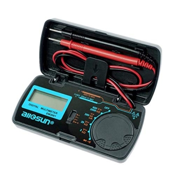 allsun Manual Range Mini Digital Multimeter EM3081 - 6 Function Handheld Tool