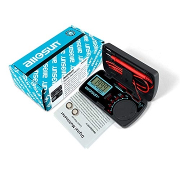 allsun Manual Range Mini Digital Multimeter EM3081 Compact Tool