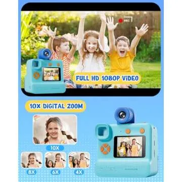 LETSHAHA Kids Camera Instant Print for Ages 3-12