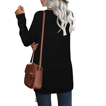 OFEEFAN Women's Casual Long Sleeve Sweatshirt Tunic