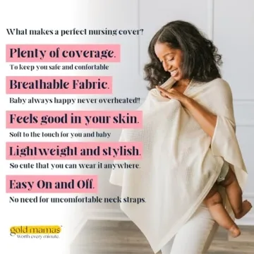 Stylish & Breathable Nursing Cover for Moms - Gold Mamas