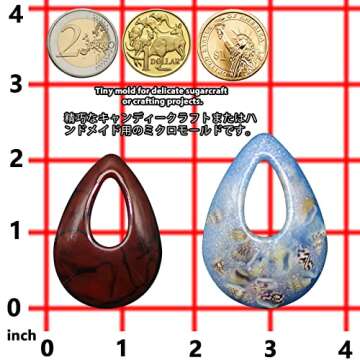 FUNSHOWCASE Diamond Stone Gem Silicone Mold Trays for Crafting, Resin Epoxy, Soap, Jewelry Making, Large and Small 2 in Set, with Hole