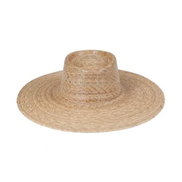 Lack of Color Women's Palma Wide Brimmed Boater Summer Hat - Natural - Small/Medium