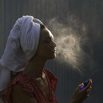 Wedama Spray Bottle, 4 oz Fine Mist Glass Spray Bottles, Little Refillable Liquid Containers for Watering Flowers Cleaning(16 Pack, Blue)